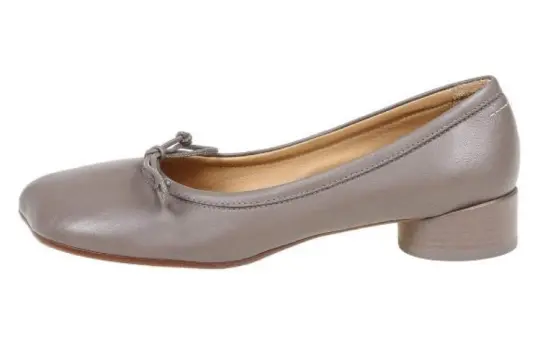 MM6 Maison Margiela Sheepskin Ballet High Heels Women's Brown