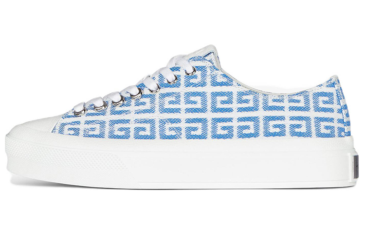 Givenchy City 4G Jacquard Low top Stylish Skateboarding Shoes Women's Blue White