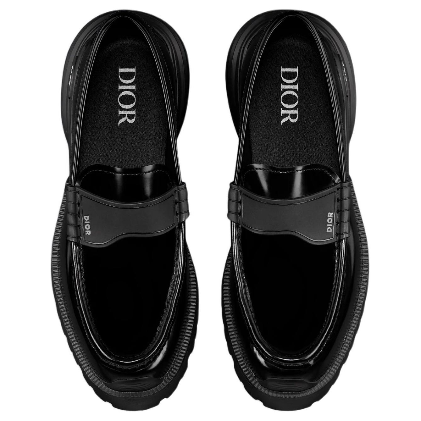 DIOR Combat Cow Leather Loafers Men's Black