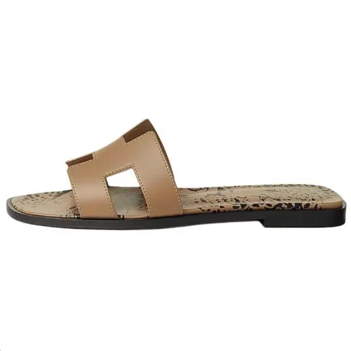 HERMES Oran Slide Slippers Women's Brown