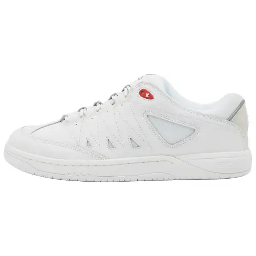 KENZO Leather Low top Skateboard Shoes Men's White