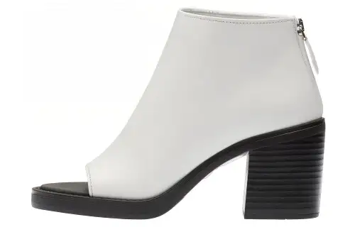 MIU MIU Leather Ankle Boots 8cm Women's White