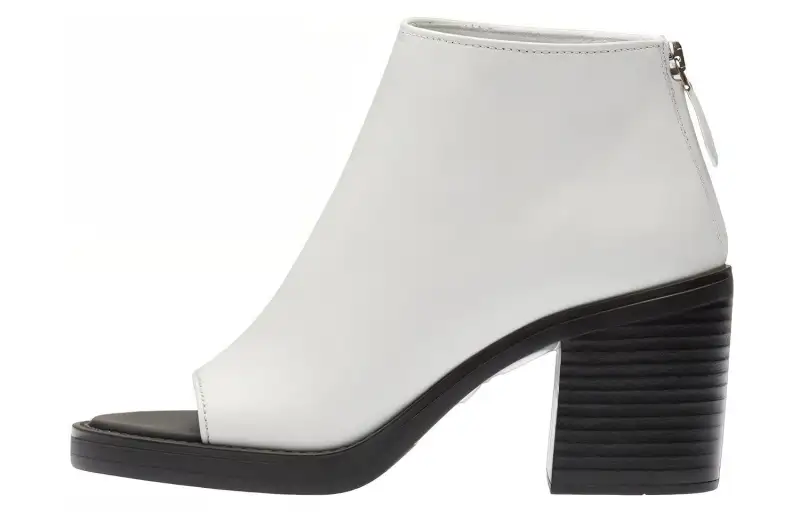 MIU MIU Leather Ankle Boots 8cm Women's White