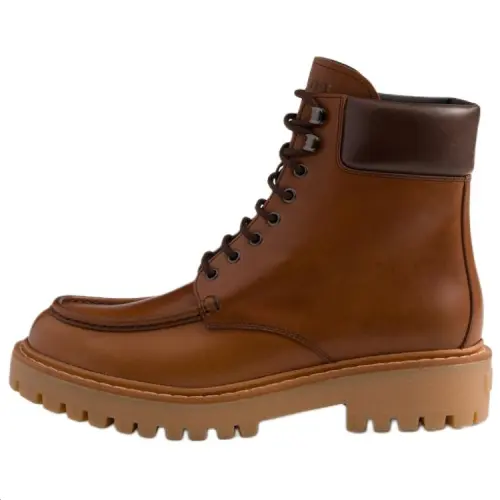 PRADA Leather Ankle Boots 6CM Men's Brown