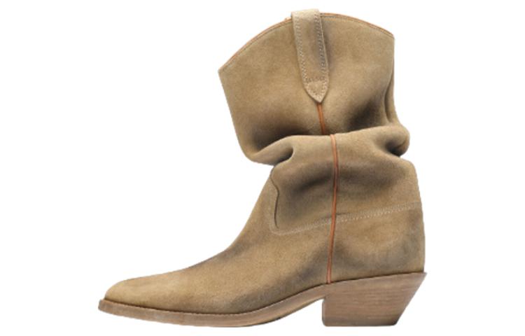 Женские ботинки Maison Margiela Tabi (коричневые)