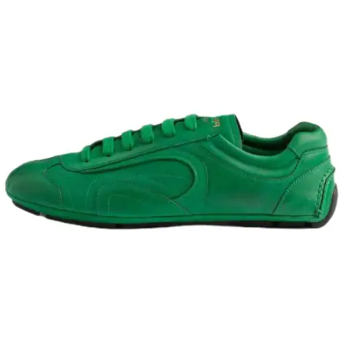 PRADA Re Edition 2005 Montecarlo Leather Low top Casual Shoes Men's Green