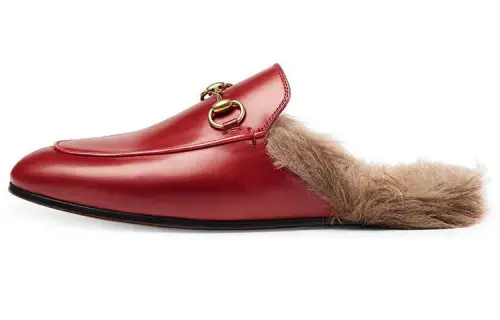 GUCCI Closed Toe Slippers Women's Red