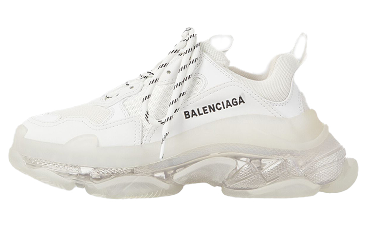Мужские кроссовки Balenciaga Triple S clear sole (белые) — фото 1