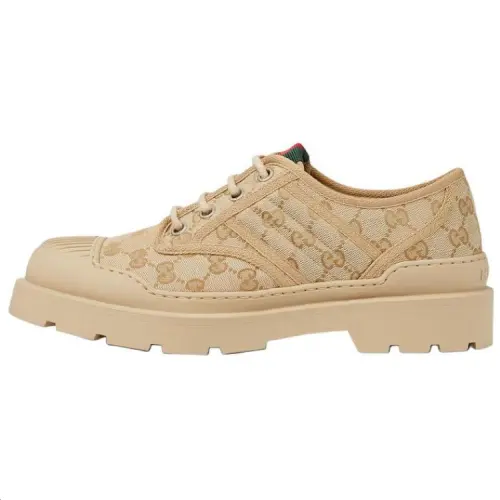 GUCCI Web Casual Shoes Men's Beige