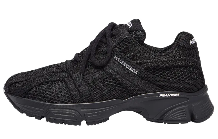 Balenciaga Phantom Textile, Mesh Low top Running Shoes Men's Black