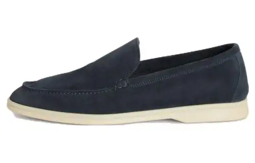 Loro Piana Summer Walk Suede Fashion Trend Loafers Men's Gray