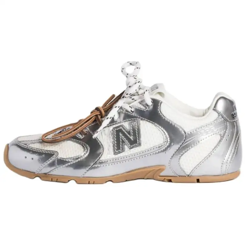 MIU MIU Miu Miu × New Balance NB 530 round toe lace-up moral training shoes thin-soled shoes low-top lifestyle casual shoes women's liquid silver