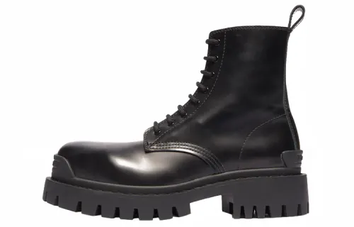 Balenciaga Strike Lace Up Boot Black Women's