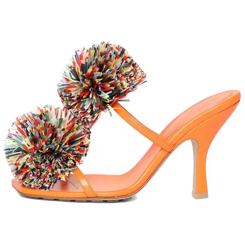 Bottega Veneta Floral Detailed Heeled Sandals Women's