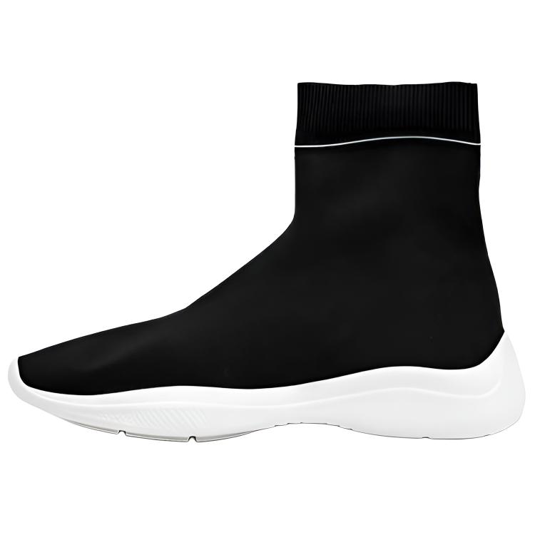 Женские ботинки Prada с логотипом (черные)