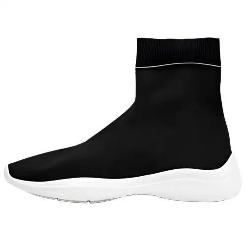 PRADA Women's Logo Sock 'Black White'