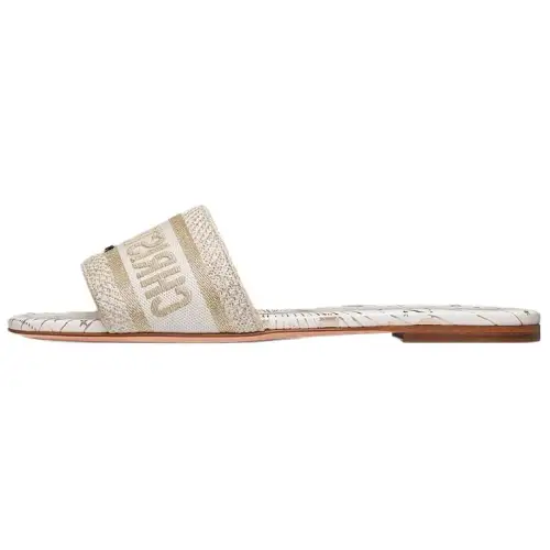 DIOR Dway Slide Slippers Women's Gold