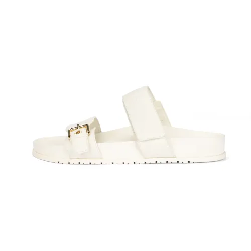 LOUIS VUITTON Bom Dia Slide Slippers Women's White