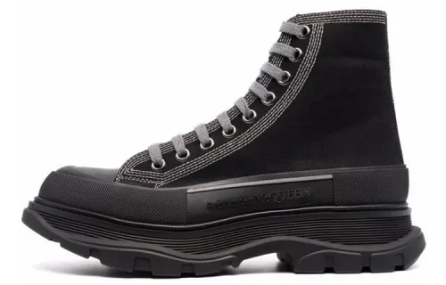 Alexander McQueen Tread Slick High Top Sneakers 'Black Grey'