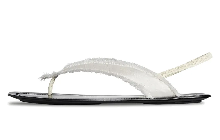 THE ROW One Strap Sandals Women's White