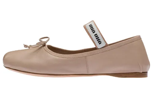 MIU MIU Miu Miu Mordore leather ballet flats casual shoes for women NINFEA