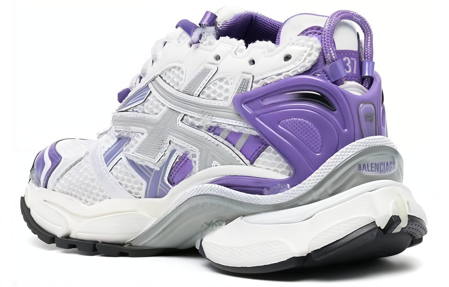 Женские кроссовки Balenciaga Runner (бело-фиолетовые) — фото 4
