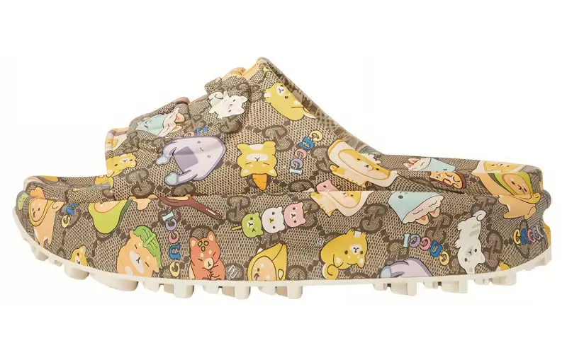 Gucci Pikarar x Gucci Wmns Slide Sandal 'GG Animal Print' Women's