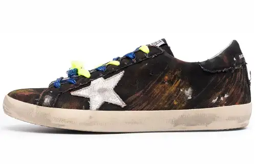 Golden Goose Super Star Leather Low top Stylish Skateboarding Shoes Men's Brown