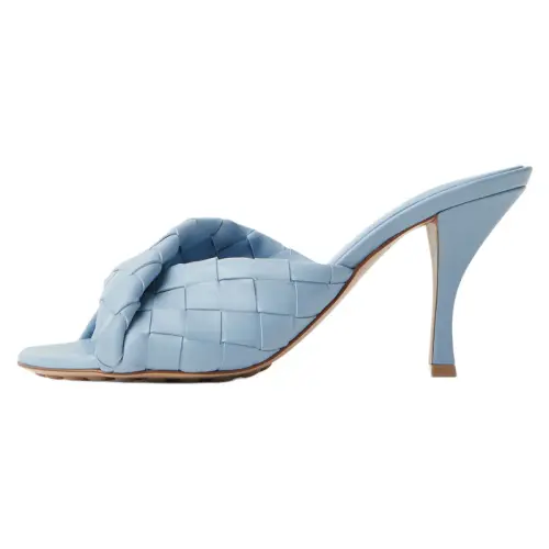 Bottega Veneta Blink Slide Slippers 8cm Women's Blue