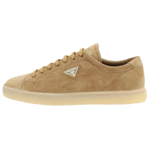 PRADA Suede Low top Skateboard Shoes Men's Brown