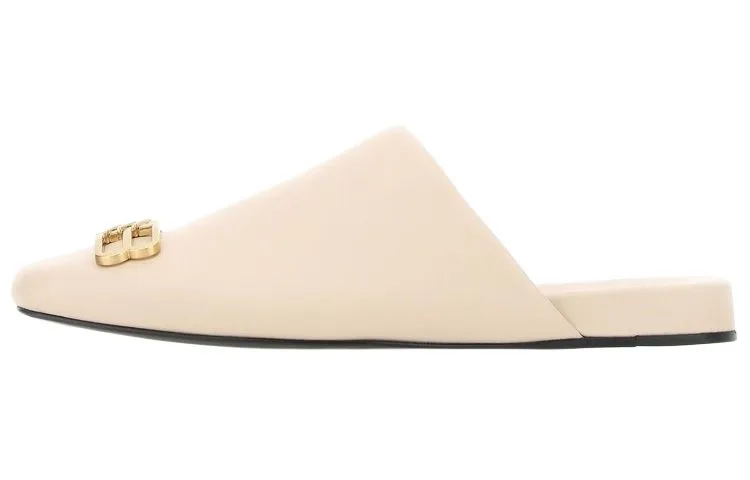 Balenciaga Leather Cosy Slipper 'Sand' Women's