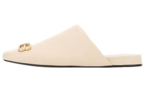 Balenciaga Leather Cosy Slipper 'Sand' Women's