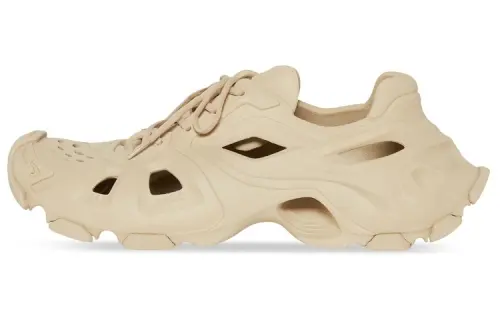 Balenciaga Hd Lace Up Cut Out Sneakers 'Beige' Women's