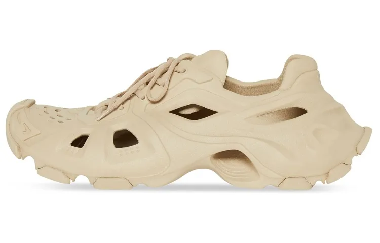 Balenciaga Hd Lace Up Cut Out Sneakers 'Beige' Women's