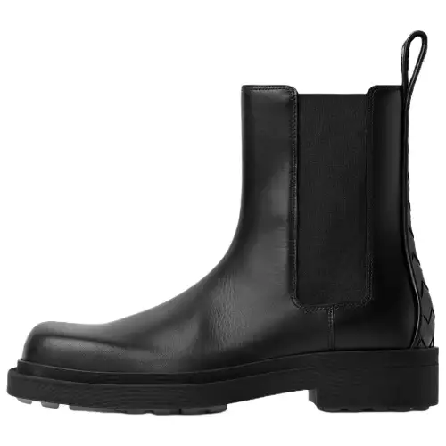 Bottega Veneta Ben Cow Leather Short Chelsea Boots 4cm Women's Black