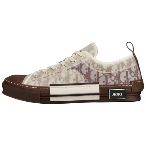 DIOR B23 Low Coffee Oblique Canvas