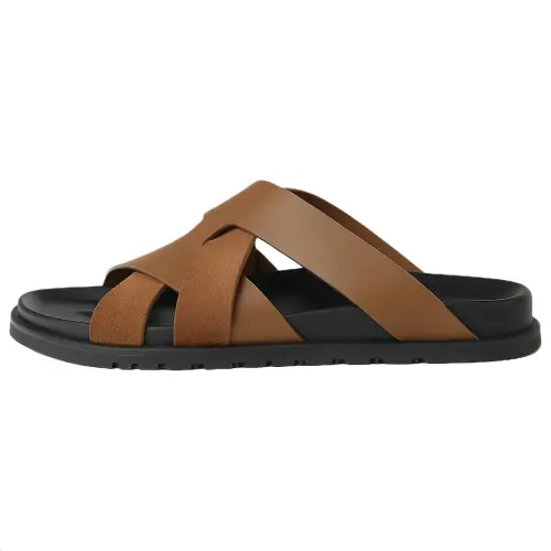 HERMES Slide Slippers Men's Brown