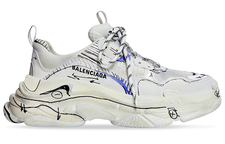 Женские кроссовки Balenciaga Triple S (белые) — фото 2