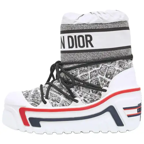 DIOR Dioralps Fabric Snow Boots Women's White