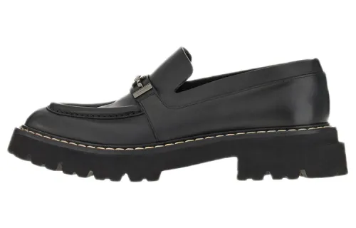 FERRAGAMO Gancini-plaque Leather Moccasin