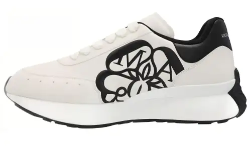 Alexander McQueen Sprint Runner White Black Crest