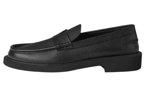 HERMES Leather Men's Casual Shoes Men's Black