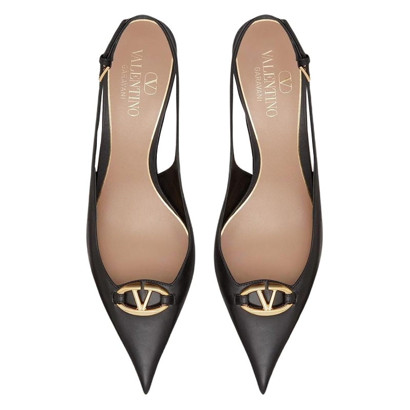 Женские туфли Valentino Vlogo 6cm (черный) — фото 3