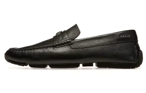BALLY Bally round toe loafers flat shoes casual shoes men black