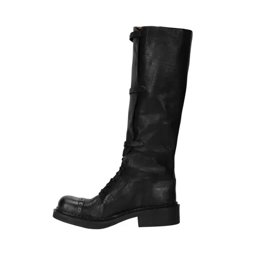 MIU MIU New Year Collection, High Boots Calfskin Knee high Boots Women's Black