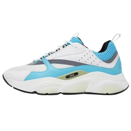 DIOR B22 Textile, Leather Low top Casual Shoes Men's White Blue