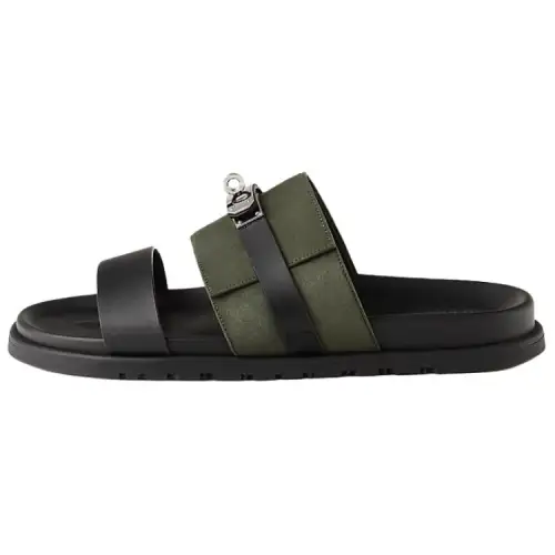 HERMES Jackson Slide Slippers Men's Forest Green