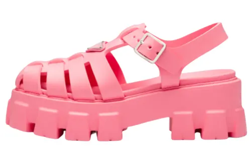 PRADA Monolith Roman Sandals Women's Begonia Pink