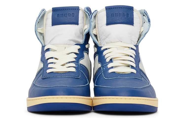 RHUDE High top Skateboard Shoes Men's Blue White