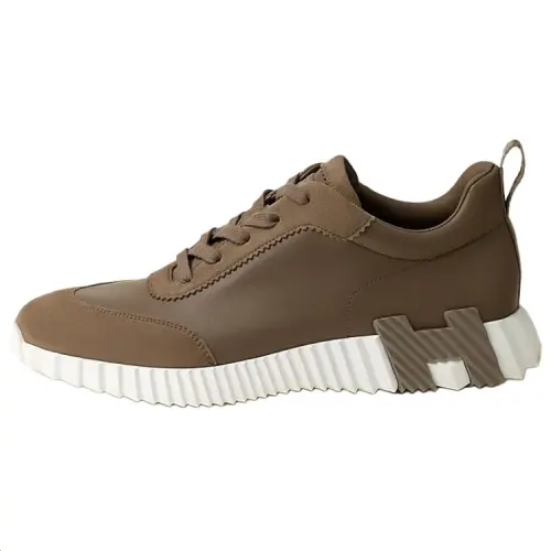 HERMES Bouncing Low top Casual Shoes Men's Brown